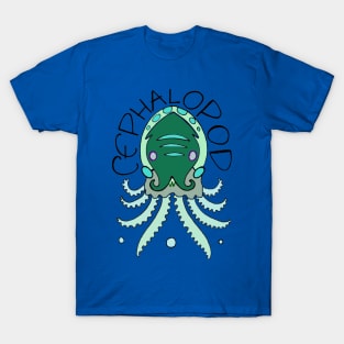 cephalopod in greens and blue T-Shirt
